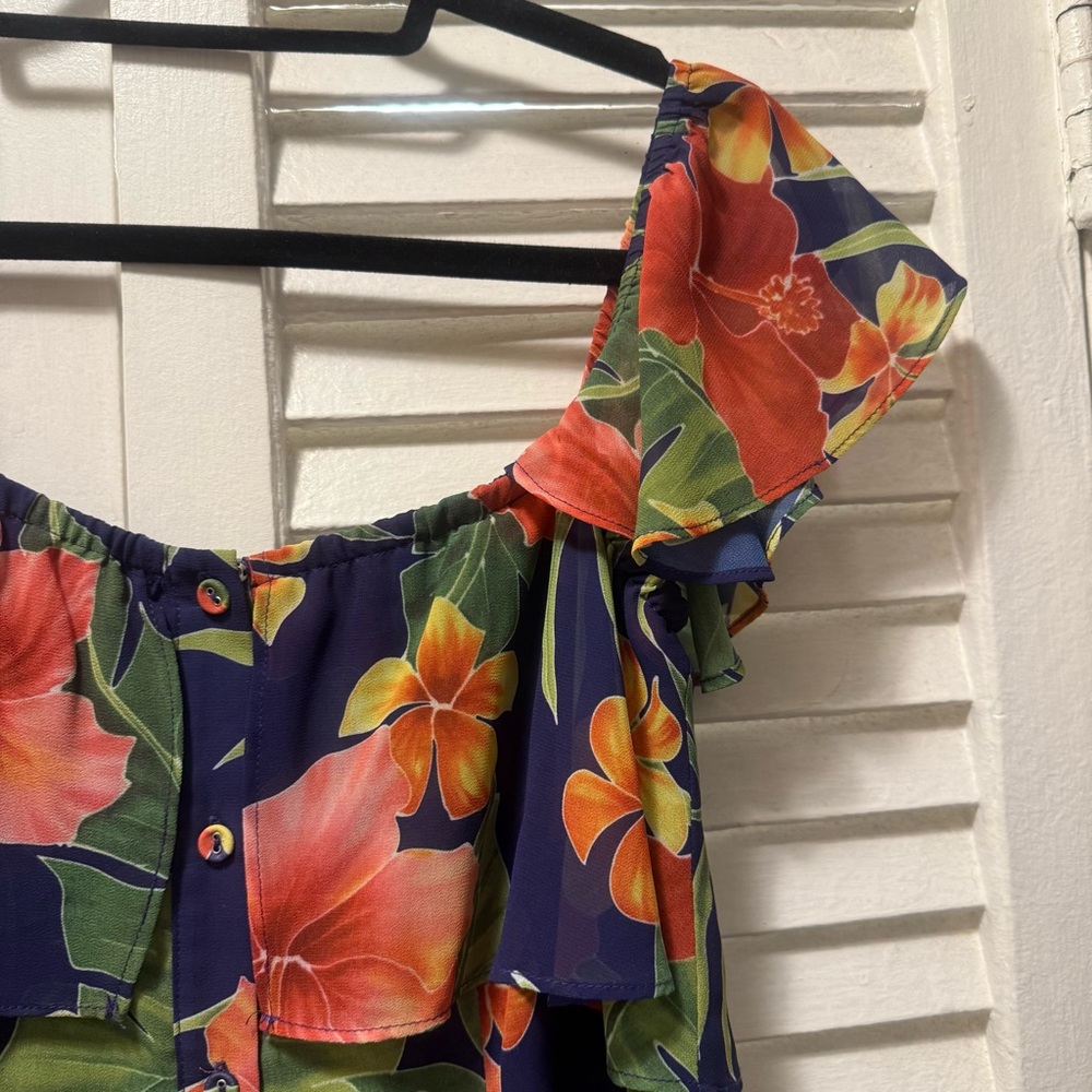 Privacy Please 🌺 Tropical Off-Shoulder Dress - Picture 5 of 6